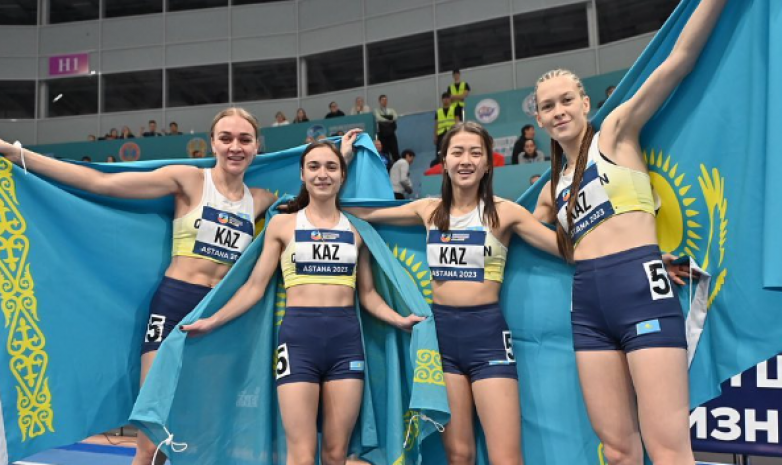 Женская сборная Казахстана завоевала золотую медаль в эстафете на чемпионате Азии