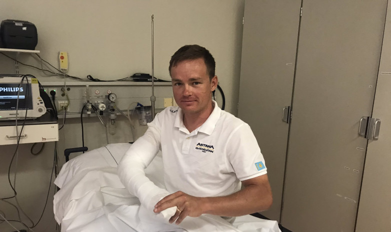 Гонщик «Астаны» сломал руку во время падения на этапе ZLM Tour