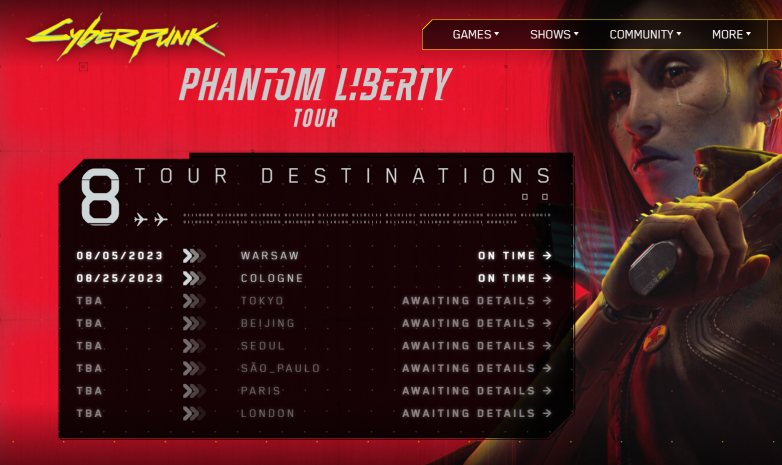 Стартует рекламный тур в честь Cyberpunk 2077 Phantom Liberty