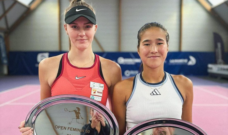 Казахстанская теннисистка в паре разгромила соперниц и выиграла турнир во Франции