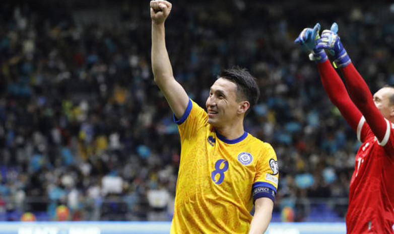 Легендарный гол капитана сборной Казахстана в матче против Дании номинирован на звание лучшего в отборе к Евро-2024. ВИДЕО