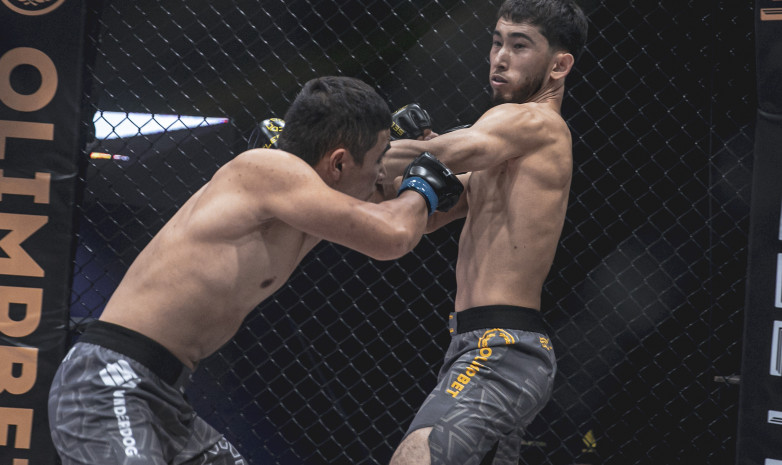 Казахстанский боец задушил соперника в дебюте в ММА. Видео