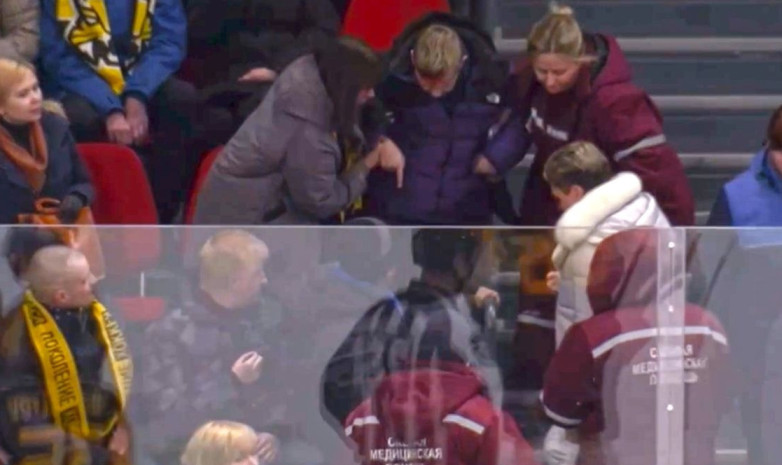 Видео. Шайба угодила в голову ребенку во время матча КХЛ. Известны ужасные последствия