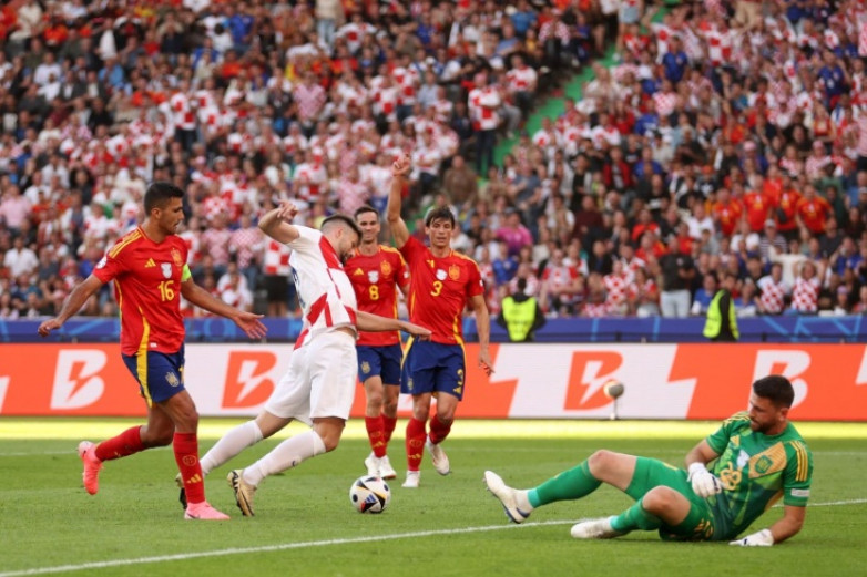 Разгромом завершился матч Испания - Хорватия на Евро-2024