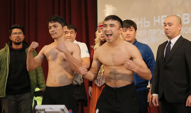 Фото. Казахстанские боксеры взвесились перед вечером бокса в Алматы