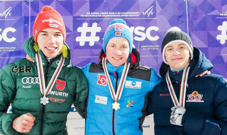 Летающий лыжник из Казахстана завоевал «бронзу» юниорского ЧМ