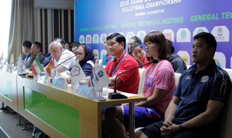 Пресс-конференция чемпионата Азии по волейболу среди женских клубных команд