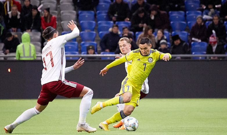 Фоторепортаж с матча Лиги наций Казахстан – Латвия 1:1