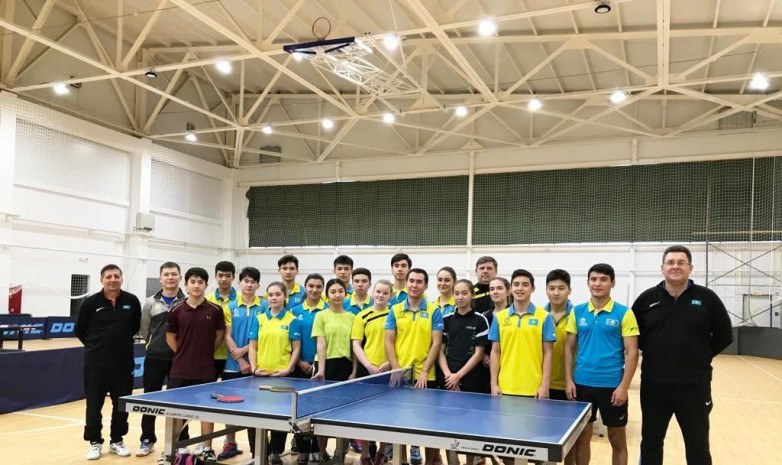 Сборная Казахстана по настольному теннису провела сбор на базе AIBA