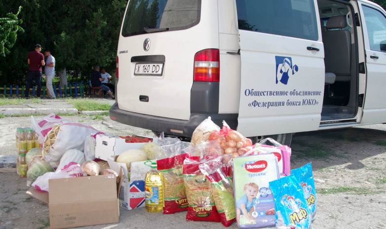 Помощь эвакуированным из Арыси доставила федерация бокса Шымкента и Туркестанской области