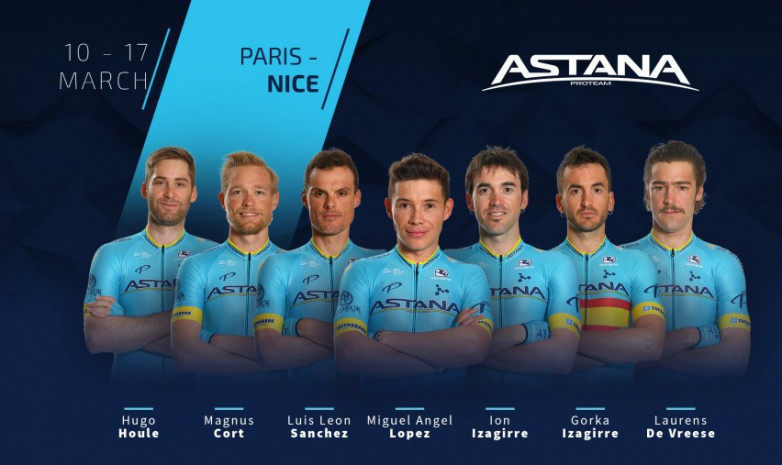 Astana Pro Team назвала состав на гонку тура «Париж – Ницца»