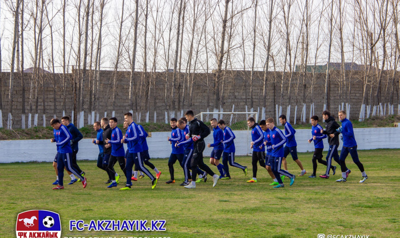 Тренировка «Акжайыка» перед матчем Кубка Казахстана с «Каспием»