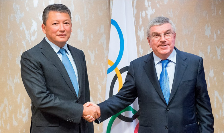 Глава МОК поздравил Тимура Кулибаева с переизбранием на должность президента НОК