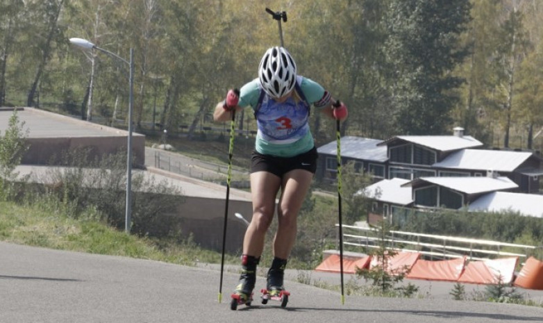 Вишневская - победительница спринтерской гонки среди женщин на Летнем чемпионате РК по биатлону
