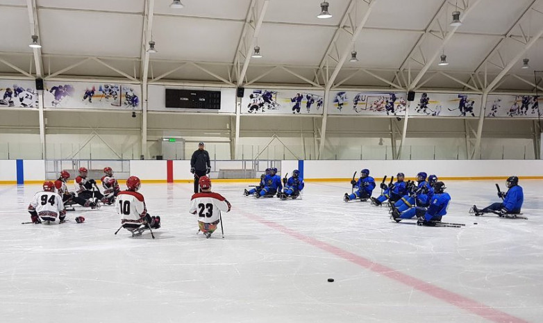 ВИДЕО. Сборная Казахстана по пара хоккею тренируется с командой из Южной Кореи