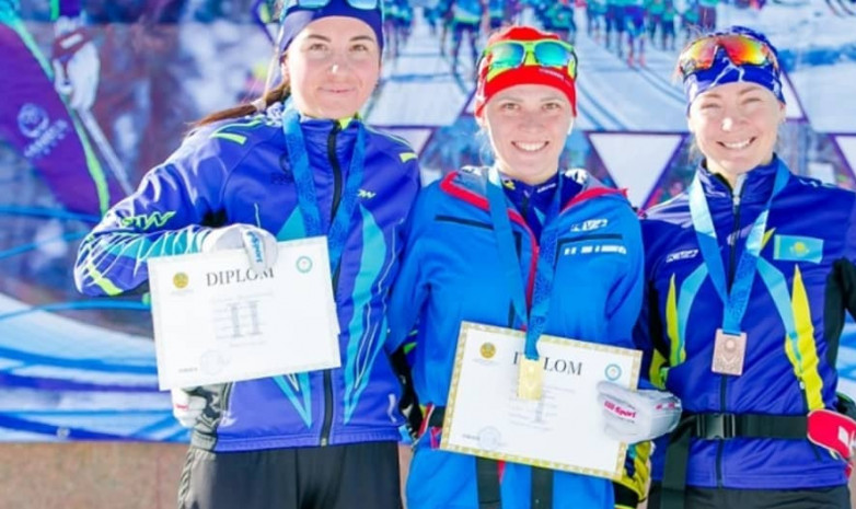 Анна Шевченко - победительница индивидуальной гонки в Кубке РК по лыжным гонкам