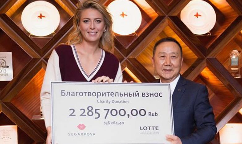 Шарапова пожертвовала детским домам более двух миллионов рублей 
