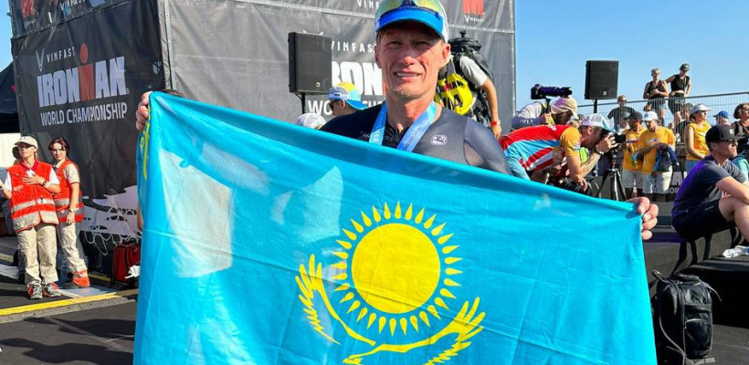 «Посвящаю эту победу всем казахстанцам». Винокуров высказался о победе на гонке Ironman в Ницце