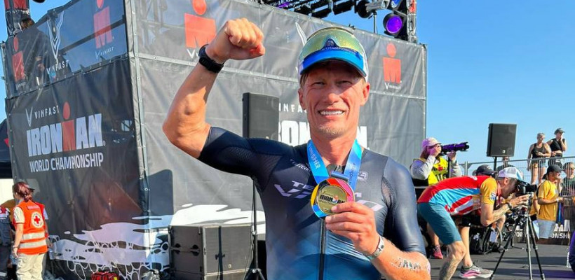 Легендарный казахстанский велогонщик стал чемпионом Ironman в Ницце