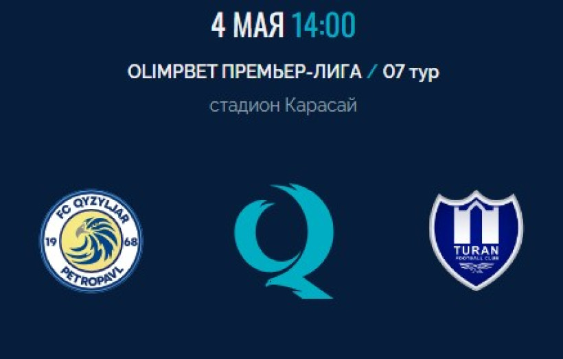 «Кызылжар» – «Туран»: стартовые составы на матч седьмого тура Olimpbet QFL Премьер-лиги