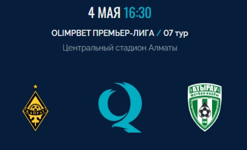 «Кайрат» – «Атырау»: стартовые составы на матч седьмого тура Olimpbet QFL Премьер-лиги