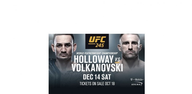 Видео запись боя Макс Холлоуэй против Александр Волкановски / UFC 245
