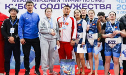 Женская сборная Кыргызстана по сумо заняла 3 место на Кубке Содружества